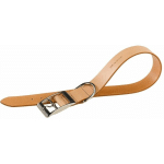 FERPLAST - NATURAL C COLLIER DE CHIENS EN CUIR VÉRITABLE, EN 2 COULEURS ET 8 TAILLES. VARIANTE C20/43 - MESURES: A: 35-43 CM B: 20 MM - NATURAL CUIR