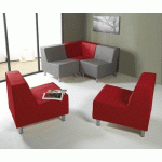 PACK DOMINO : 2 CHAUFFEUSES DROITES + 1 ANGLE COLORIS GRIS - MANUTAN COLLECTIVITÉS