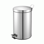 POUBELLE MÉTAL À PÉDALE RONDE, 5 LITRES, INOX