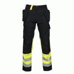 PROJOB 6502 PANTALON POLYCOTON - EN ISO 20471 CLASSE 1 JAUNE/NOIR - TAILLE 52