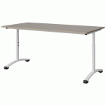 TABLE MALIBU 160X80 T3/T6 DL STR ABS GRIS U727/BLC 9016