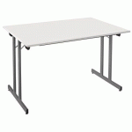 TABLE PLIANTE MULTI-USAGE 160X80 CM GRIS/GRIS