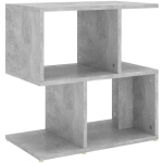 TABLE DE CHEVET GRIS BÉTON 50X30X51,5 CM AGGLOMÉRÉ