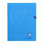 CAHIER PIQUÉ CLAIREFONTAINE MIMESYS 24 X 32 CM GRANDS CARREAUX 96 PAGES - BLEU