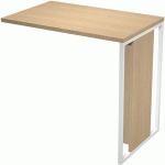 EXTENSION BUREAU RAZOR - 80 CM - PIEDS BLANC - CHÊNE - ARTARREDI