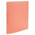 LOT DE 20 - CLASSEUR 2 ANNEAUX 15MM POLYPROPYLÈNE CHROMALINE PASTEL - CORAIL