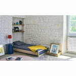 PACK LIT EMPILABLE KODIAK + MATELAS  BOIS NATUREL 90X190 CM/OPT:MATELAS FEEVAH HR