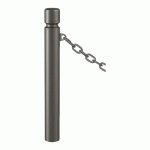 POTELET AGGLO Ø 102 MM CHAINES 1 ANNEAU - ZINC GRIS PROCITY - PROCITY