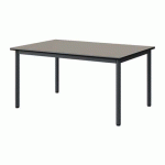 TABLE MALIBU 120X80 T3 4P STR ANTIB GRIS U727/NOIR GRIS 7016