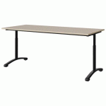 TABLE MALIBU 180X80 T3/T6 DL ST ISOS BEIG 1460/BEI NOIR 9005 - MANUTAN EXPERT