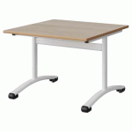 TABLE MALIBU 80X80 T3 DL STRA ALAISÉ ACACIA/BLC 9016