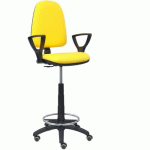TABOURET AYNA BRAS FIXE - ROUE POUR PARQUET - JAUNE - PIQUERAS Y CRESPO