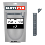BATIFIX - 2 TAMIS 15X330MM SCELLEMENT CHIMIQUE GRIS