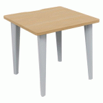 BUREAU EVIDENCE L.80 X P.80 CM CHÊNE CLAIR PIED ALU - VINCO