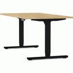 BUREAU MOTORISÉ L140XP80 CM ÉP.25 MM CHÊNE CLAIR/NOIR - EOL