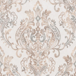 PAPIER PEINT BEIGE / CRÈME - PAPIER PEINT BAROQUE - 10,05 X 0,53 M - BRICOFLOR