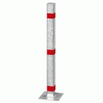 POTEAU ACIER 70X70 MM GALVA+ REFLEX ROUGE SUR PALTINE - CROSO