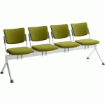 POUTRE CAMPUS TAPISSÉE TISSU POUR VISITEUR - 4 PLACES - VERT - QUADRIFOGLIO