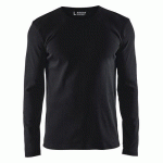 T-SHIRT MANCHES LONGUES COL ROND NOIR TAILLE XXXL - BLAKLADER