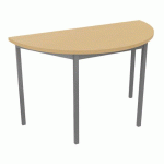 TABLE DE RÉUNION DEMI-LUNE TREFF 120 X 60 HÊTRE / ALU