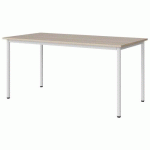 TABLE MALIBU 160X80 T6 4P STRA ABS ACACIA/BLC 9016 - MANUTAN EXPERT