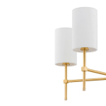ARGON LUSTRE AZZI ABAT-JOUR TISSU À CINQ LAMPES BLANC