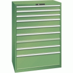 ARMOIRE 9 TIROIRS SÉRIE 78.297-CAPACITÉ 75KG-VERT - LISTA