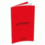 CARNET OXFORD C9 90G, 9X14, 96 PAGES QUADRILLEES 5X5, AGRAFE, COUVERTURE POLYPRO ROUGE
