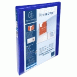 CLASSEUR PP PERSONNALISABLE KREACOVER - 4 ANNEAUX EN D 15MM - A4 MAXI - BLEU - LOT DE 10