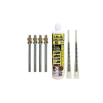 KIT SCELLEMENT CHIMIQUE POLYESTER 300 ML + TIGES FILETÉES 10X160- A860050 - ING FIXATIONS