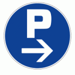 PANNEAU PARKING FLÈCHE DROITE