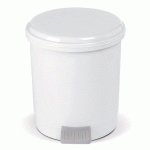 POUBELLE À PÉDALE PLASTIQUE BLANCHE 1ER PRIX 6 L