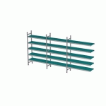 RAYONNAGE À CLAYETTES EN ANGLE LONGUEUR DE COMPOSITION 1311+2X1423 MM EA-0372
