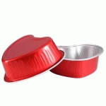 RÉCIPIENT PÂTISSERIE 100 ML 8.8X8.8X3 CM ALUMINIUM ROUGE (VENDU PAR 100)