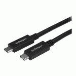 STARTECH.COM CÂBLE USB-C DE 1M, USB 5GBPS, 60W (3A) POWER DELIVERY, 4K 60HZ DP ALT MODE, GAINE TPE - COMPATIBLE THUNDERBOLT