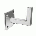 SUPPORTS MURAUX MAIN COURANTE - CARRÉE - 40 X 40MM - INOX - 4 TROUS DESIGN PRODUCTION