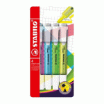 SURLIGNEURS STABILO SWING COOL COULEUR FLUO ASSORTIES - POCHETTE DE 4