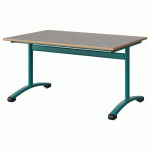 TABLE MALIBU 120X80 T4 DL STRA ALAISÉ BÉTON F186/BLEU 5018