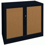 ARMOIRE À RIDEAUX 80 X 69 CM HÊTRE/ANTHRACITE - MANUTAN COLLECTIVITÉS