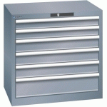 ARMOIRES À TIROIRS GRIS 717X572X700 AVEC 6 TIROIRS 75KG - LISTA