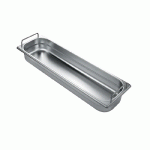 BAC GASTRO INOX 2/4 - H 150 MM -PERFORÉ À  ANSES FIXES