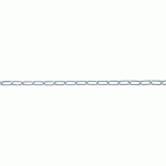 CHAÎNE DROITE MAILLONS LONGS ACIER ZINGUÉ - Ø 6MM MAILLON DE 42X12MM - ROULEAU DE 25M LEVAC