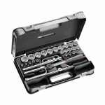 COFFRET DOUILLES 1/2'' 6 PANS MÉTRIQUES - 30 PIÈCES 8 À 34MM - FACOM - S.161-5P6