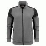 PRINTER PRIME PRIME SWEATSHIRT FULLZIP FEMMES GRIS ACIER/NOIR - TAILLE XL