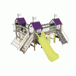 STRUCTURE CITADELLE FORTIN - BOIS - PLATINES - POLYESTER - GRIS/PRUNE-WIKI CAT - MANUTAN COLLECTIVITÉS