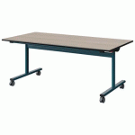 TABLE MALIBU RAB. 160X80 T4 DL ST ACACIA/NOIR BLEU 5025