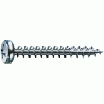 VIS À BOIS AGGLOMÉRÉ - TÊTE RONDE - PZ- TOTAL - 3X12 - B 1000 - WIROX SPAX