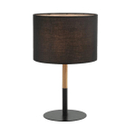 ZAMBELIS LAMPE À POSER TISSU 20214 MÉTAL/BOIS CLAIR NOIRE