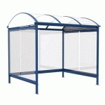 ABRI FUMEURS COMBRAILLES 26X225 VERRE BLEU GENTIANE - ABRI PLUS