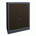 ARMOIRE MÉTAL À RIDEAUX PVC LAME RECOUVERTE 80 X 102 CM COLORIS GALET/ALU - MANUTAN COLLECTIVITÉS